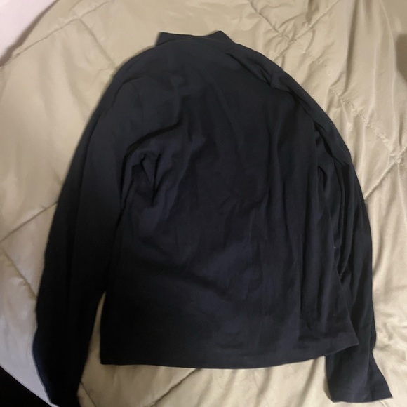 J. Crew Ribbed Mock Neck Long Sleeve Tee Black - Picture 5 of 6